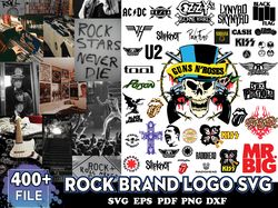 400 rock brand logo svg, rock band svg, bundle rock band