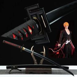 bleach ichigo tensa zangetsu bonkai anime sword with scabbard aqua-14