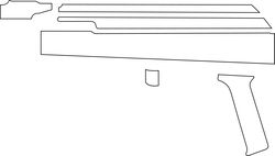 ak 47 gun blank svg vector engraving template