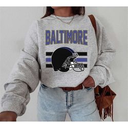 Baltimore Football Crewneck Sweatshirt, Vintage Baltimore Football Gift, Retro Baltimore Football Sweatshirt, Baltimore