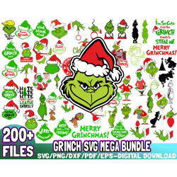 200 files grinch svg bundle, grinchmas svg, grinch svg , instant download