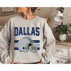 dallas football crewneck sweatshirt, vintage dallas football gift, retro dallas football sweatshirt, dallas football shi