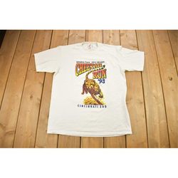 Vintage 1993 Cheetah Run Cincinnati Zoo Graphic T-Shirt / Made In USA / Single Stitch / Streetwear / Nature T Shirt / Ou