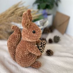 crochet pattern squirrel / crochet pattern plush toy / amigurumi stuff toys tutorial / amigurumi realistic squirrel