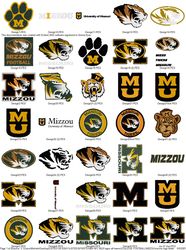 collection college sports mizzou tigers university of missouri  logo's embroidery machine designs