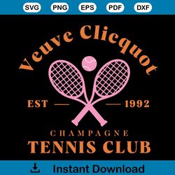 veuve clicquote champagne tennis club shirt design svg file for cricut