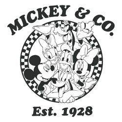 vintage mickey & company est 1928 shirt design svg file for cricut