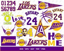 250 files los angeles lakers svg bundle, nba svg, digital download