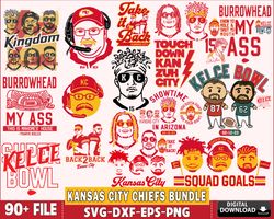 90 file kansas city chiefs bundle svg, digital download