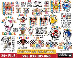 all2310202207-cartoon 100 day school bundle svg, cartoon bundle svg, digital download