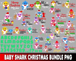 baby shark christmas svg , digital download