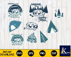 camping bundle svg, camping svg , for cricut, silhouette,, digital download