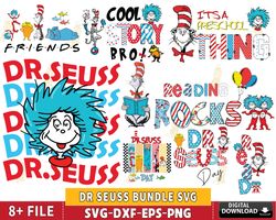 dr seuss bundle svg, 8 file dr. seuss retro, dr.seuss book svg, dr. seuss svg, digital download