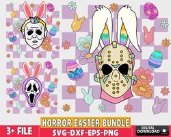 funny easter svg, cute horror svg, horror easter svg, digital download