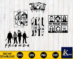 horror friends bundle svg, bundle horror svg, digital download