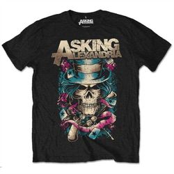 asking alexandria unisex t-shirt: hat skull