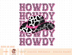 howdy - country southern western pink leopard cow pattern png