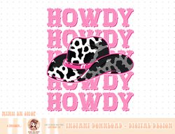 howdy - country southern western pink texas cow pattern png