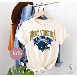 Retro West Virginia Football Shirt, Vintage West Virginia Football Tee, Morgantown West Virginia T-Shirt, College Footba