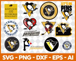 Pittsburgh Penguins Bundle Svg, NHL Bundle Svg, NHL svg, Hockey Svg, Hockey Bundle Svg File Cut Digital Download