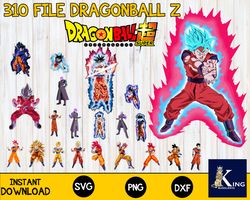 310 files dragon ball z bundle svg, digital download