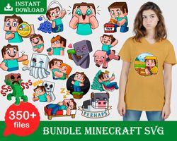 315 files minecraft bundle svg, digital download