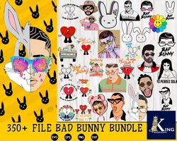 350 file bad bunny bundle svg , digital download