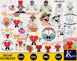 350 file bad bunny bundle svg, digital download