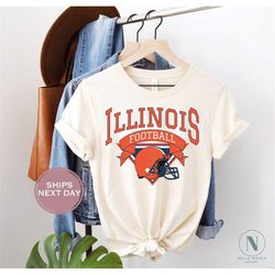 retro illinois football shirt, vintage illinois football shirt, urbana-champaign women shirt, college football shirt