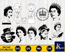 queen elizabeth ii 2 svg , digital download