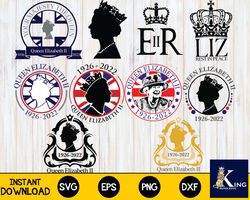 queen elizabeth ii bundle svg ,god save the queen svg, digital download