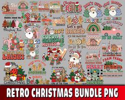 retro christmas bundle svg , digital download