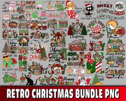 retro christmas bundle svg g, digital download