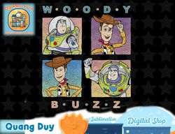 disney pixar toy story woody and buzz panel grid t-shirt copy