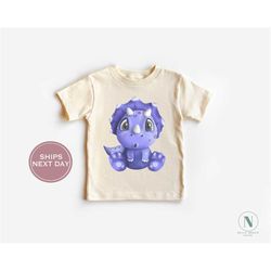 Cute Dino Toddler Shirt - Dinosaur Kids Shirt - Little Dino Shirt - Vintage Natural Toddler Tee