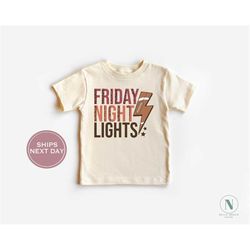 friday nigh lights toddler shirt - retro football kids shirt - football fall shirt - vintage natural toddler tee