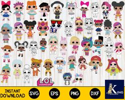 150 file baby dolls svg, bundle lol dolls svg, digital download