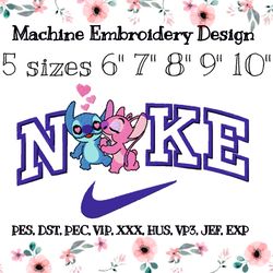 nike embroidery design with stitch and angel in love