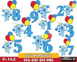 blues clues birthday bundle svg,blues clues number svg , Digital Download
