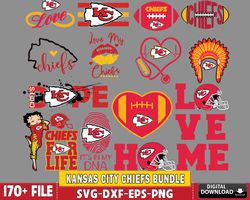 170 file kansas city chiefs bundle svg, nfl svg bundle ,nfl svg, digital download