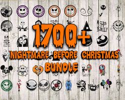 1700 file nightmare before christmas svg, digital download