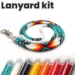 Crochet lanyard kit, Crochet rope kit, Bead crochet kit, Cra
