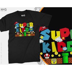 Super Kiddo T-shirt Super Kiddo Vintage Classic Father Son Daughter Retro Game Gift Super Kiddo Gaming Gamer Funny Kids