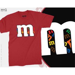 m&m halloween outfit tshirt | halloween shirt costume | funny fancy dress halloween party | m family friends matching sh