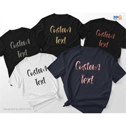 custom text t-shirts | personalised printed shirts personalized group tops | birthday gift hen party group shirts | men'