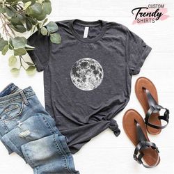 full moon shirt, celestial full moon t-shirt, moon tee, gift for best friend, graphic moon shirt, boho shirt, best birth