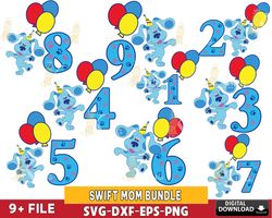 blues clues birthday bundle svg,blues clues number svg , digital download