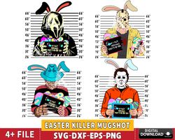 easter killer mugshot svg bundle, horror easter svg bundle, happy easter day svg