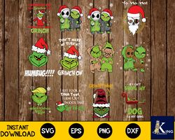 grinch bundle christmas svg, digital download