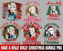 have a holly dolly christmas bundle png , digital download
